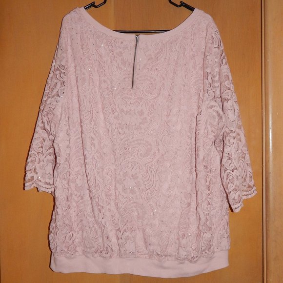 Torrid Blush Pink Lace Pullover Jacket - Picture 4 of 6
